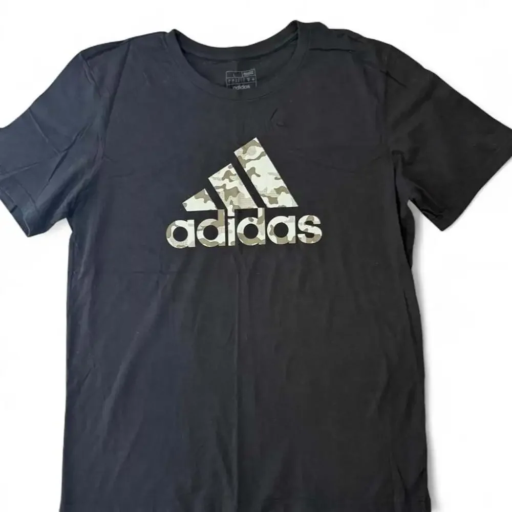 Adidas Camo Logo Graphic T-Shirt Black